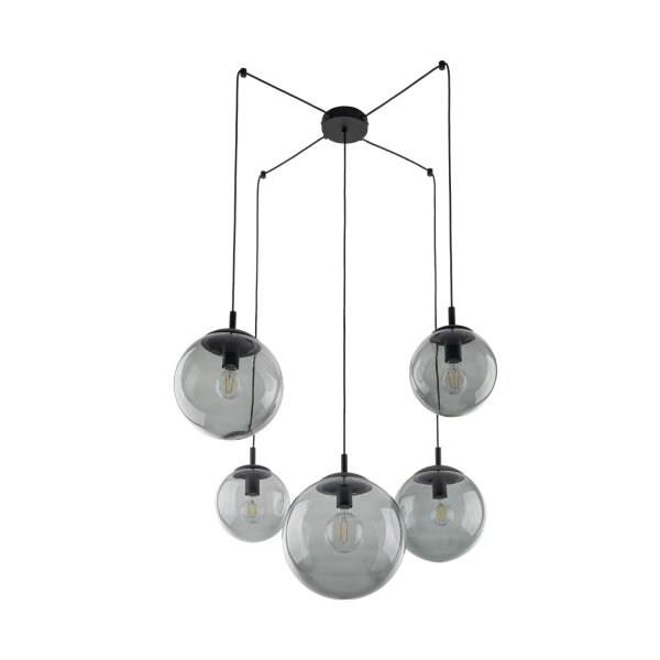 Suspension verre fumé métal H : max. 2,1 m XXL réglable
