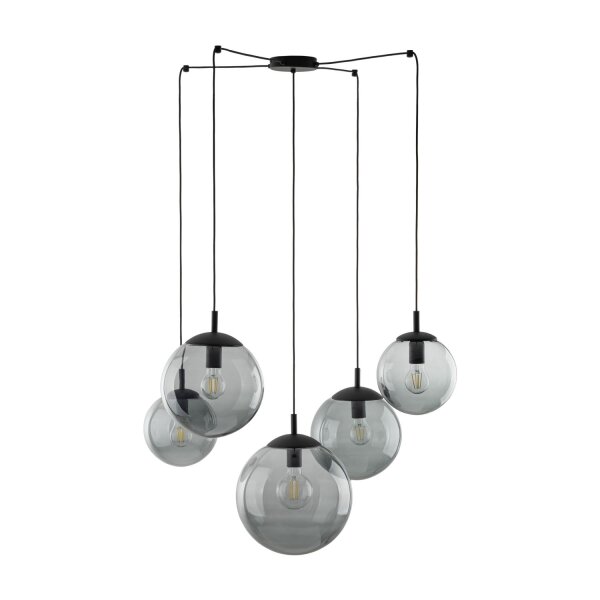 Suspension verre fumé métal H : max. 2,1 m XXL réglable