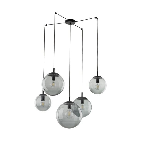Suspension verre fumé métal H : max. 2,1 m XXL réglable