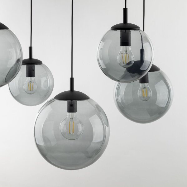 Suspension verre fumé métal H : max. 2,1 m XXL réglable