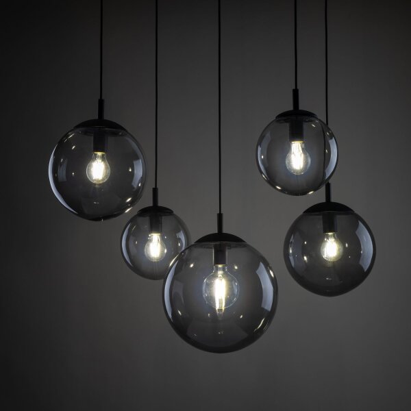 Suspension verre fumé métal H : max. 2,1 m XXL réglable