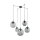 Suspension verre fumé métal H : max. 2,1 m XXL réglable