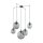 Suspension verre fumé métal H : max. 2,1 m XXL réglable