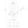 Suspension verre fumé métal H : max. 2,1 m XXL réglable