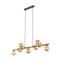 Lampe à suspendre verre métal L : 116 cm...