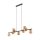 Lampe à suspendre verre métal L : 116 cm brun ambre 9x G9