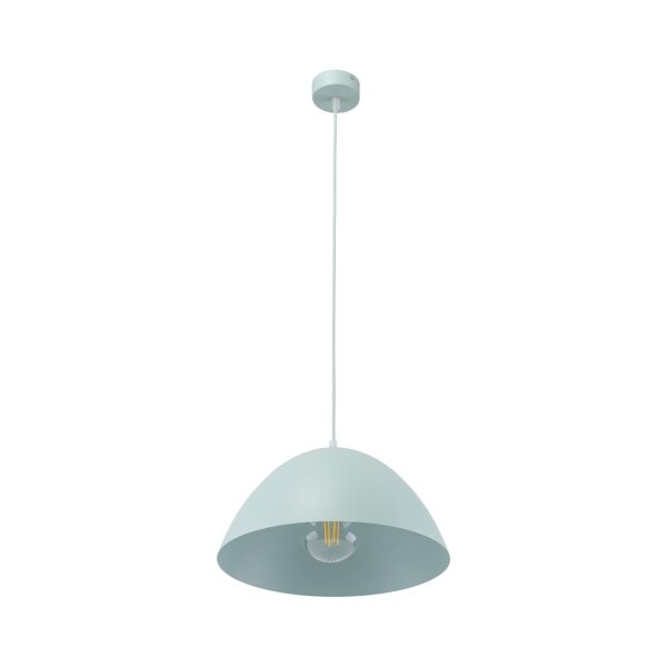 Suspension métal E27 ronde Ø 34 cm H : max. 165 cm Menthe