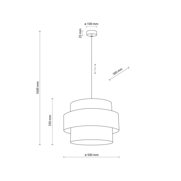 Boho Lampe à suspendre en jute Ø 50 cm rond E27 confortable GREET