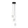 Suspension 3 flammes réglable verre métal Ø 25 cm G9
