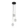 Suspension 3 flammes réglable verre métal Ø 25 cm G9