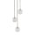 Suspension 3 flammes réglable verre métal Ø 25 cm G9