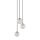 Suspension 3 flammes réglable verre métal Ø 25 cm G9