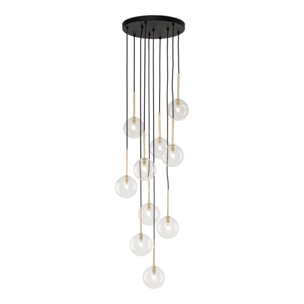 Suspension boule métal verre H : max. 145 cm réglable