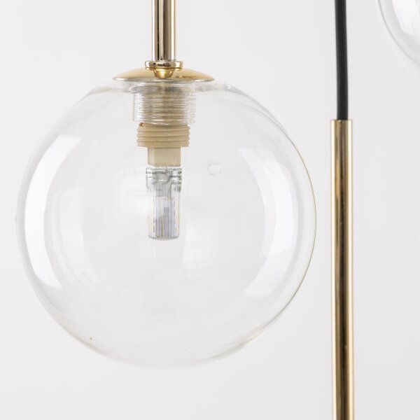 Suspension boule métal verre H : max. 145 cm réglable