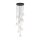 Suspension boule métal verre H : max. 145 cm réglable