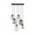 Suspension verre fumé L : 77 cm H : max. 140 cm 6x E27