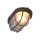 Lampe de plafond verre cannelé métal brun L:21 cm Industrie