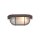Lampe de plafond verre cannelé métal brun L:21 cm Industrie