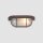 Lampe de plafond verre cannelé métal brun L:21 cm Industrie