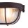 Lampe de plafond verre cannelé métal brun L:21 cm Industrie