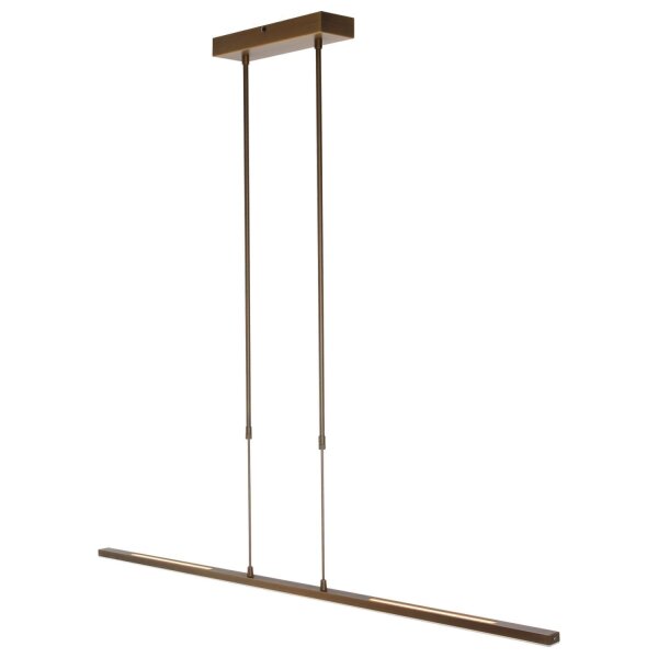 Long plafonnier LED en bronze 122 cm 4000 K dimmable