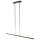 Long plafonnier LED en bronze 122 cm 4000 K dimmable