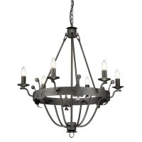 Lustre CAMELOT 10 graphite Ø71cm à raccourcir