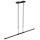 Plafonnier LED long à intensité variable noir 122 cm 4000 K