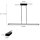 Plafonnier LED long à intensité variable noir 122 cm 4000 K