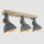 Spot de plafond bois métal vert 59 cm E27 3-flmg flexible