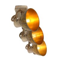 Spot de plafond 3 flammes bois métal 59 cm E27...