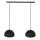 Longue lampe à suspendre métal noir or 140 cm E27