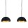 Longue lampe à suspendre métal noir or 140 cm E27