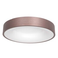 Plafonnier LED m&eacute;tal plastique bronze blanc...