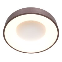 Plafonnier LED métal plastique bronze blanc...
