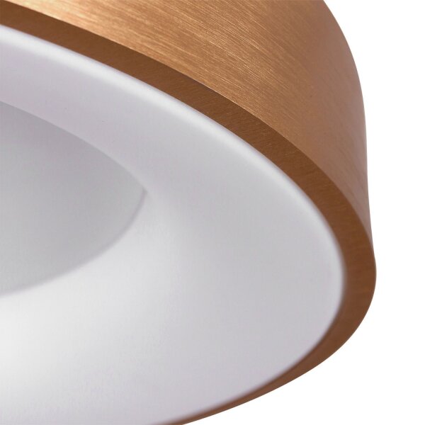 Plafonnier LED métal plastique doré blanc 40 W