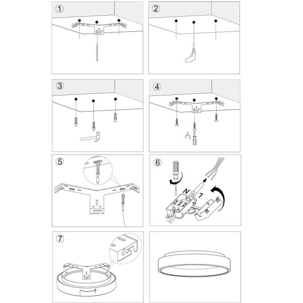 Plafonnier LED métal plastique doré blanc 40 W