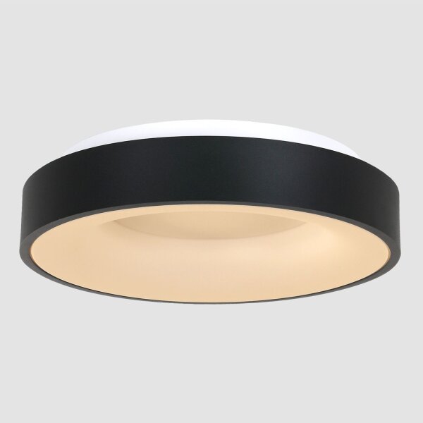 Plafonnier LED noir métal plastique 40 W 2700 K