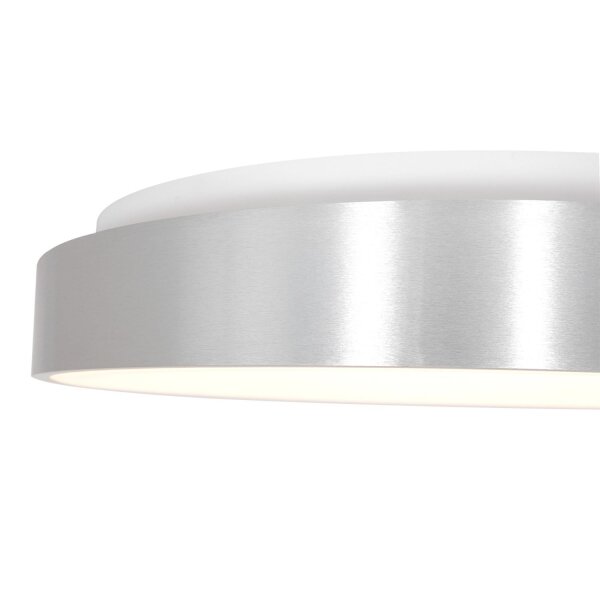 Plafonnier LED métal plastique argenté blanc 2700 K