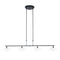 Plafonnier noir opale blanc 120 cm incl. G9 à...