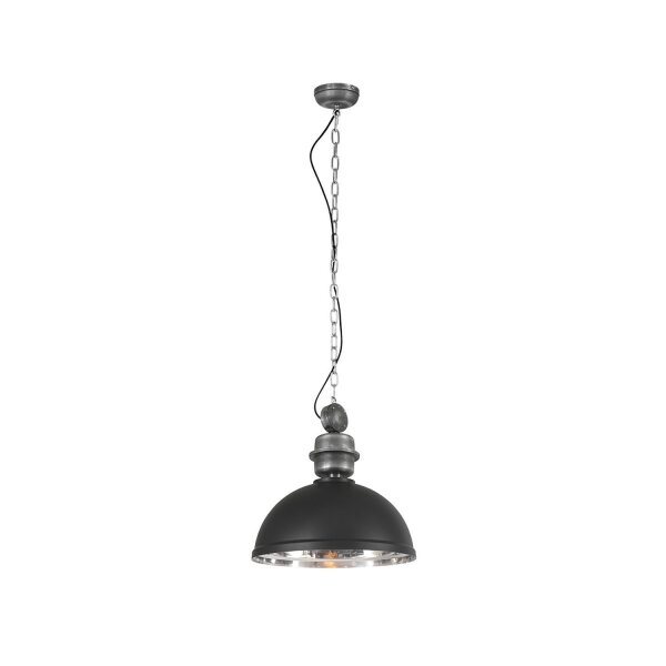Lampe à suspendre industrielle métal acrylique noir Ø47 cm E27
