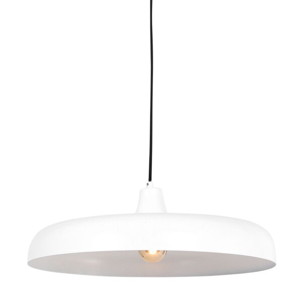 Lampe à suspendre blanche en métal Ø50 cm rond E27 Design moderne