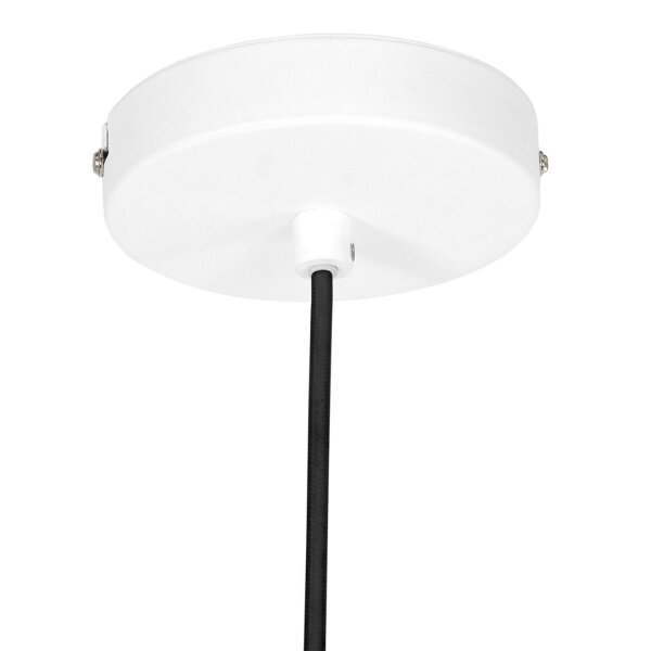 Lampe à suspendre blanche en métal Ø50 cm rond E27 Design moderne