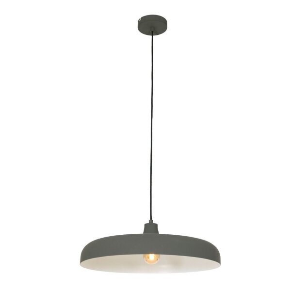 Lampe à suspendre Métal Gris L:50 cm rond E27 Design moderne