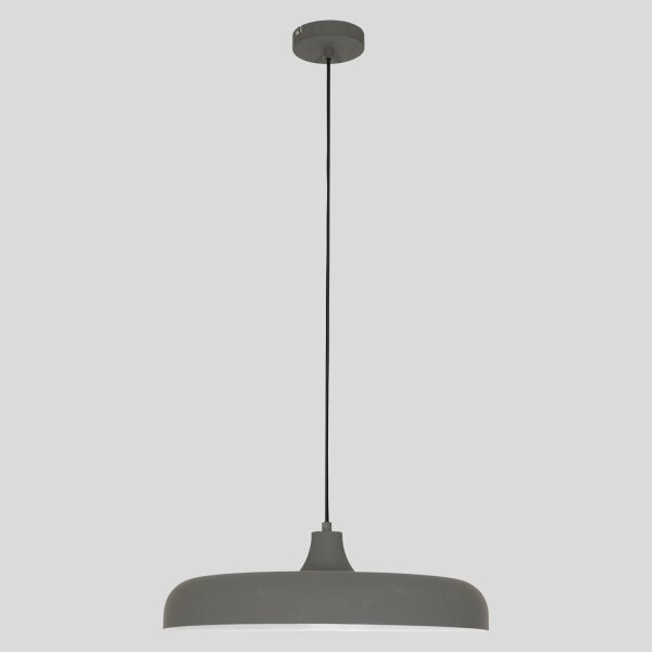 Lampe à suspendre Métal Gris L:50 cm rond E27 Design moderne