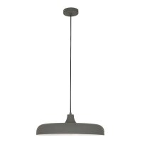 Lampe &agrave; suspendre M&eacute;tal Gris L:50 cm rond...