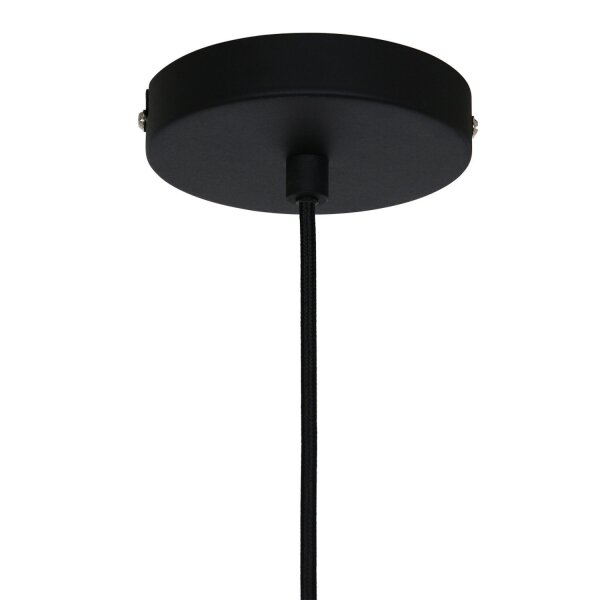 Suspension noire en métal L:50 cm rond E27 Moderne