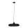 Suspension noire en métal L:50 cm rond E27 Moderne