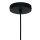 Suspension noire en métal L:50 cm rond E27 Moderne