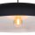 Suspension noire en métal L:50 cm rond E27 Moderne